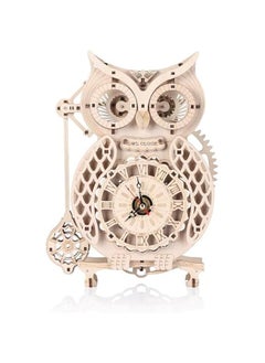 OCTOBER Ultimate 3D Wooden Puzzle Set: Mechanical Music Ferris Wheels, Lantern, Owl Clock, and Secret Password Box - DIY Craft Kits for Enthusiasts (Owl Clock)  - Image 1