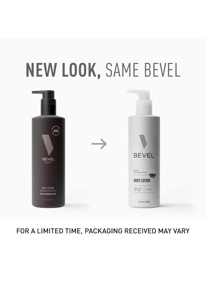Bevel Bevel All Day Body Lotion for Men with Shea Butter and Argan Oil, Lightweight Formula Softens and Smoothes Skin, 16 Oz (Packaging May Vary) (Pack of 2) - Image 2