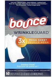 Bounce Wrinkle Guard Mega Dryer Sheets 60  - Image 1