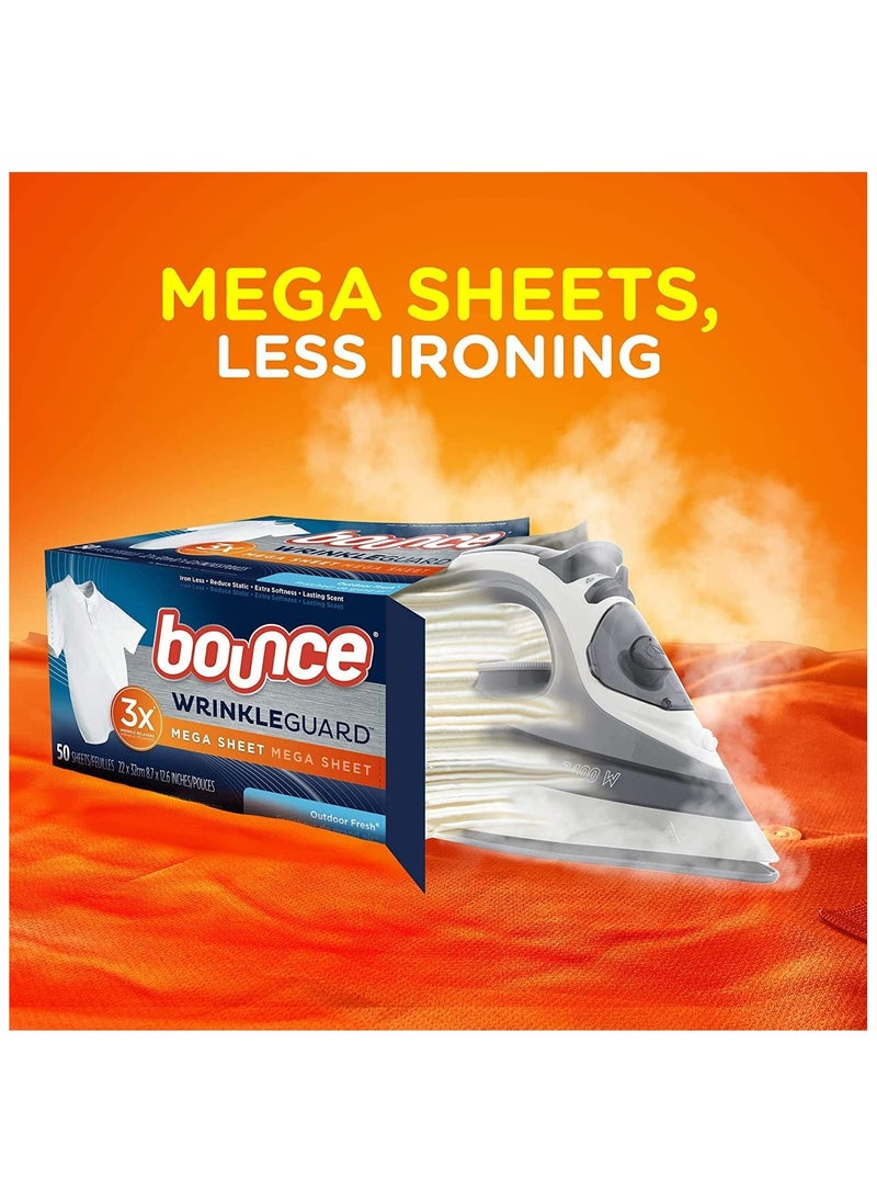 Bounce Wrinkle Guard Mega Dryer Sheets 60  - Image 3