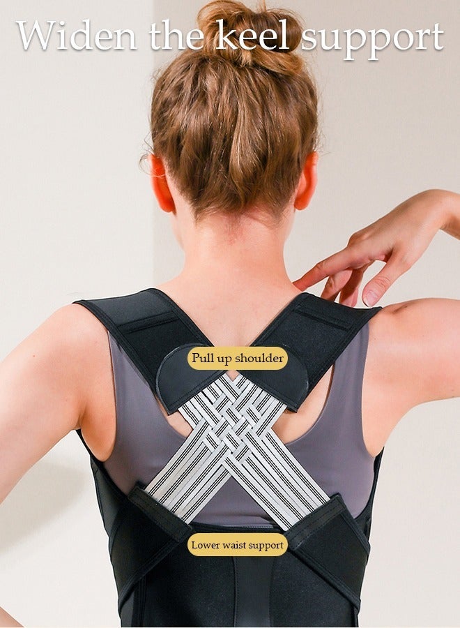 DUNISO Posture Corrector for Women, Back Brace Fully Adjustable & Comfy, Muscle Memory Support Straightener, Providing Pain Relief from Neck, Shoulder, and Upper and Lower Back - Image 4