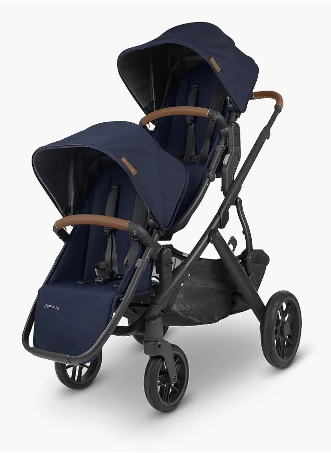 UPPAbaby Rumbleseat V2 Multi - Position Stroller Seat, Noa Navy With Carbon Frame And Saddle Leather – Multi - Recline, Upf 50+ Canopy, 5 - Point Harness  - Image 3