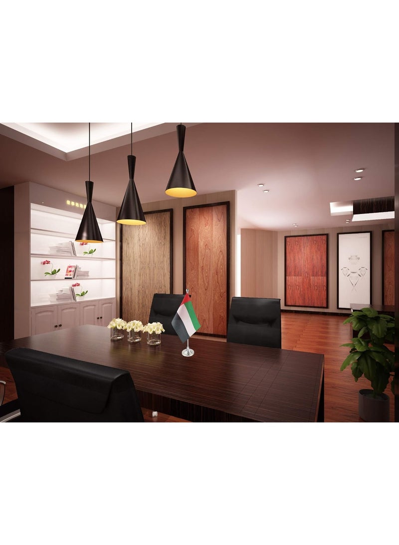 UAE Table Flag with Metal Stand – Premium Desk Flag – 30 cm – UAE National Flag Decoration for Office, Home & Events - Image 2