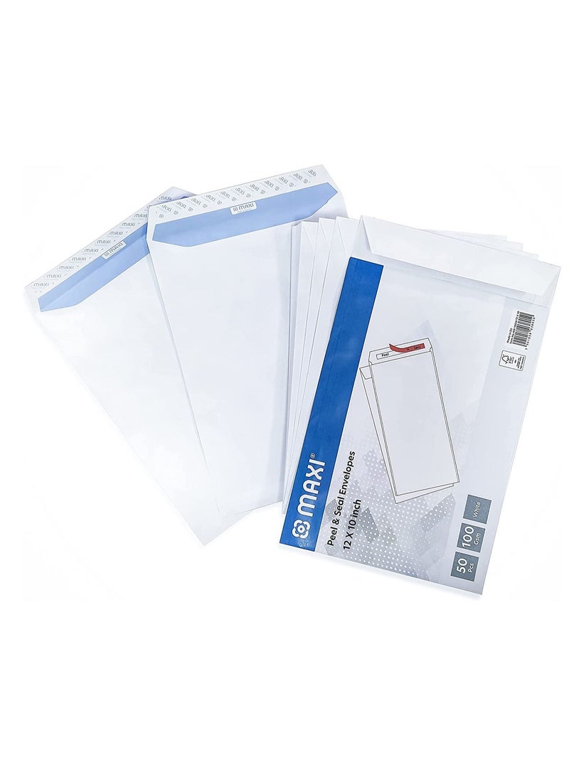 Maxi - 50-Piece A4 Size White Envelopes - Image 1