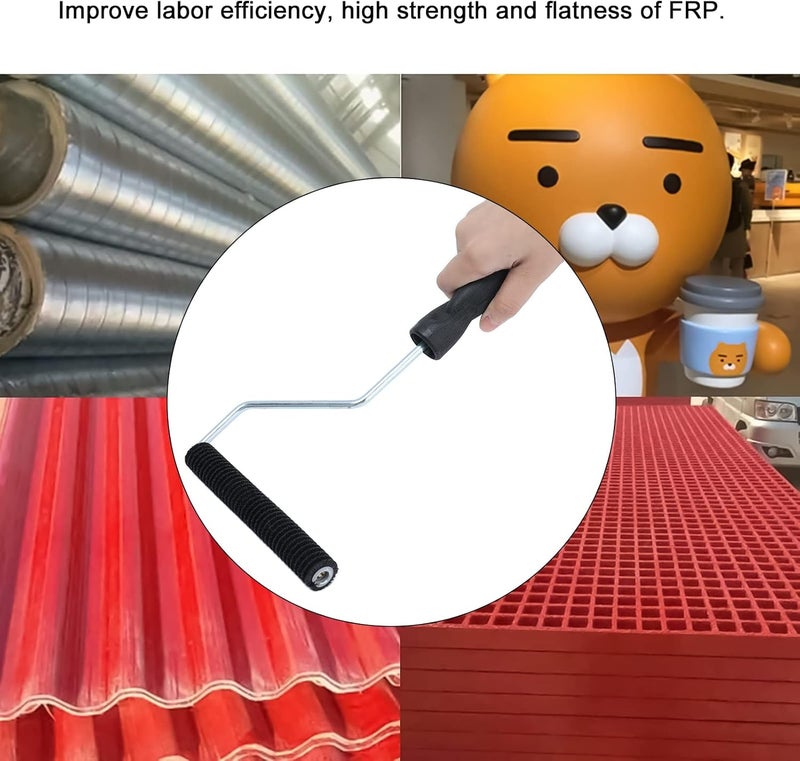 Fiberglass Roller, Diameter 22x150mm, Aluminum Alloy and Pure - Durable Fiberglass Laminating Tool, Ergonomic Handle, Industrial Use - Image 5
