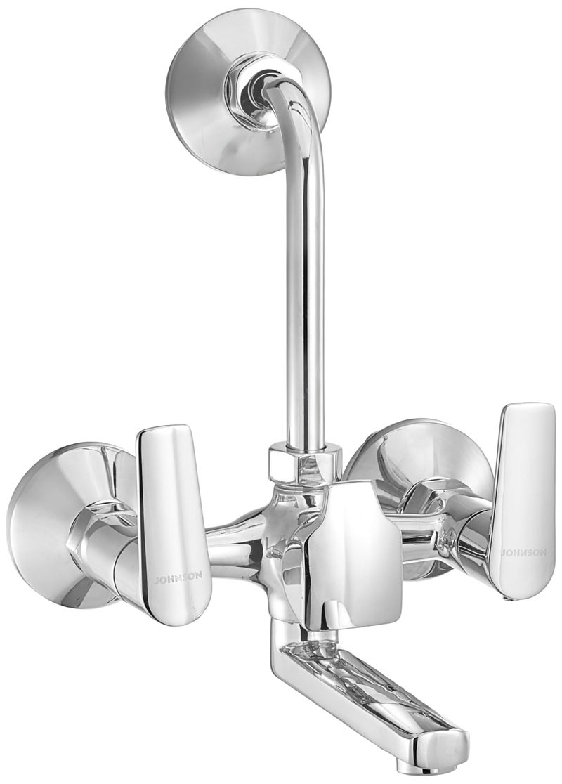 Johnson Bathrooms Johnson Arctic Wall Mixer 2 in 1 with Bend Pipe Kit | Bathroom Tap, Mixer Tap, Wall Mixer, Kitchen Faucet| Provision for Hot & Cold Water | 10 Years Warranty - Image 1