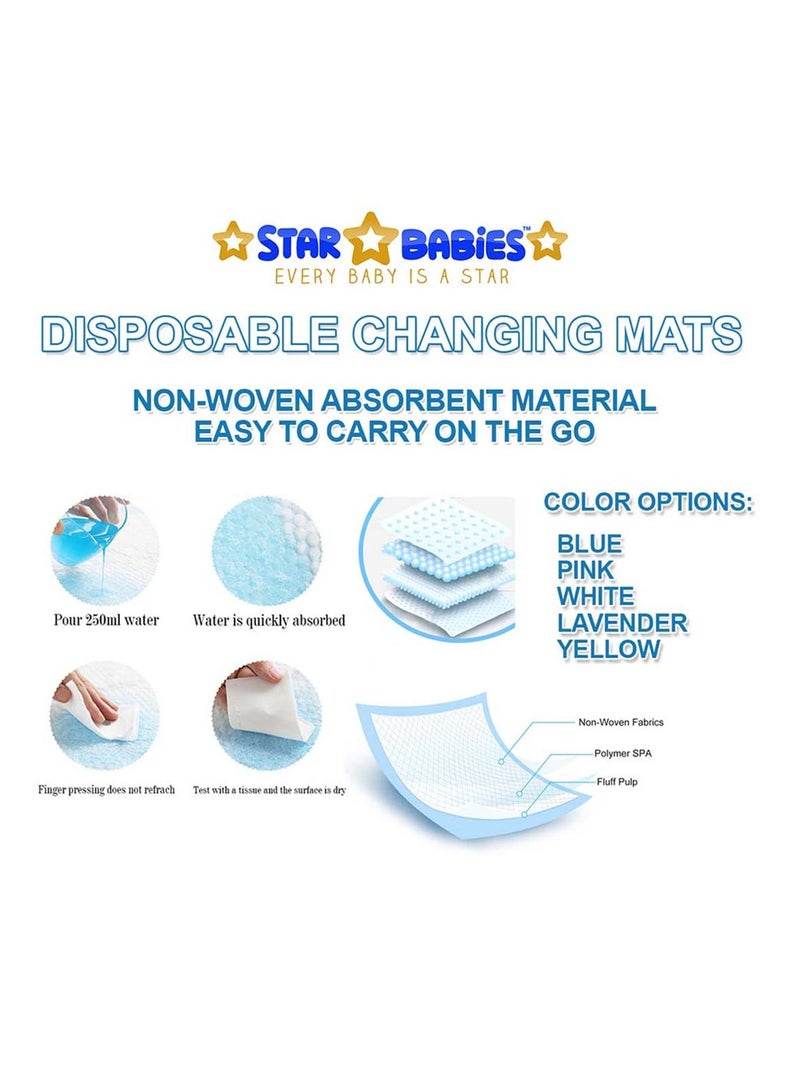 STAR BABiES Combo Pack  (Scented Bag 10pcs w/Dispenser, Disposable changing mat 30pcs)-Pink  - Image 3