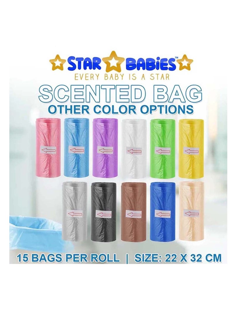 STAR BABiES Combo Pack  (Scented Bag 10pcs w/Dispenser, Disposable changing mat 30pcs)-Pink  - Image 4