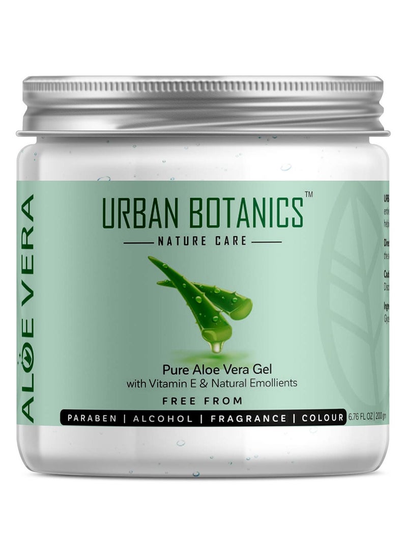 UrbanBotanics Urbanbotanics® Pure Aloe Vera Skin/Hair Gel With Vitamin E & Natural Emollients (Paraben Free),  200G  - Image 1