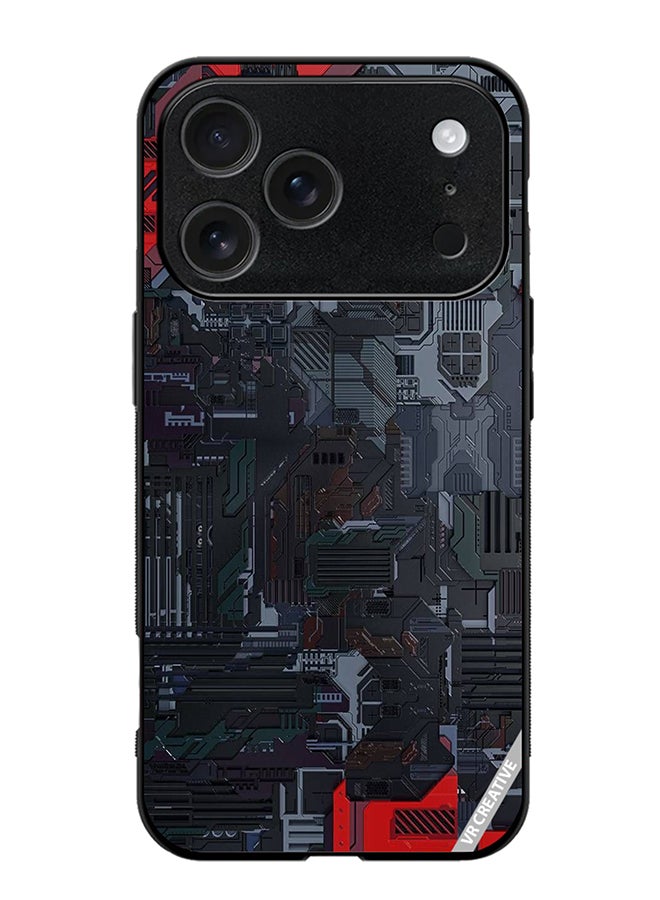 VR CREATIVE Protective Case Cover For Apple iPhone 17 Pro Max Tech Design Multicolour