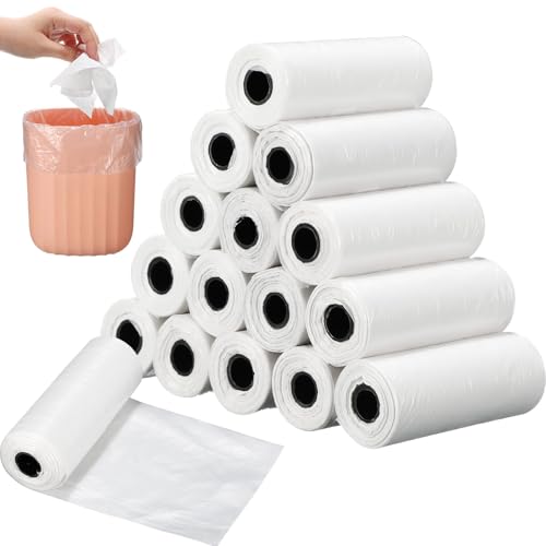 Epakh 240 Counts Mini Trash Bags 05 Gallon Tiny Garbage Bags Small Pet Bags Strong Trash Bags Trash Can Liners for Car Kitchen Office Desktop Mini Trash Can Wastebasket Bin 16 RollsWhite - Image 2
