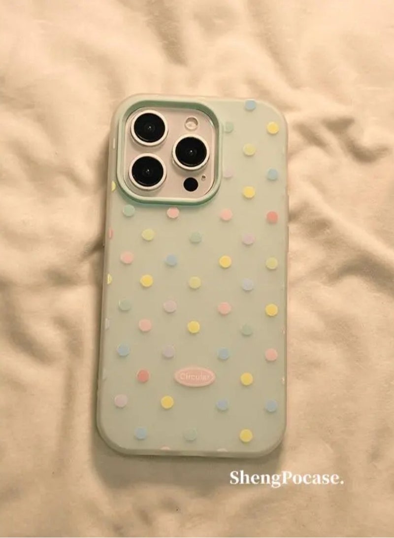 NIBEMINENT Dopamine Color Waves Protective TPU Case Cover For IPhone 16E, Green