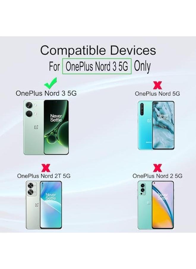 Screen Protector For Oneplus Nord 3 5G(6.74 Inches),With 2Pcs Tempered Glass,1Pc Camera Lens Protector,1Pc Backing Carbon Fiber Film Fingerprint Reader,Easy To Install