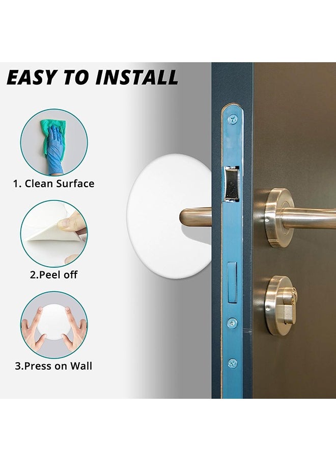 2.36 inch Door Stoppers Wall Protector, Round self Adhesive Wall Shield Cushion 6 Pieces