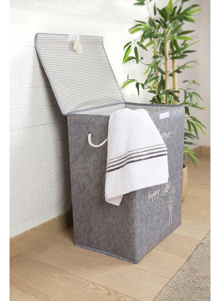 2-Piece Luxury Bathroom Set - Felt Covered Dirty Laundry Basket - Foldable Accordion Laundry Basket - pzsku/Z0FEC445D5286108635DDZ/45/_/1725721921/0503d5ad-c862-46b1-a826-026387f4bf30