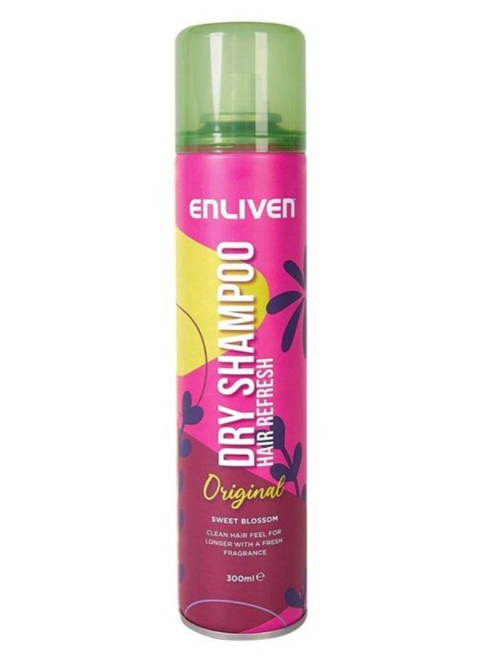 ENLIVEN Dry Shampoo Original (300ml) - Instant Hair Refresh & Volume Boost - Oil-Absorbing Formula - Clean Scent & No White Residue - Image 1
