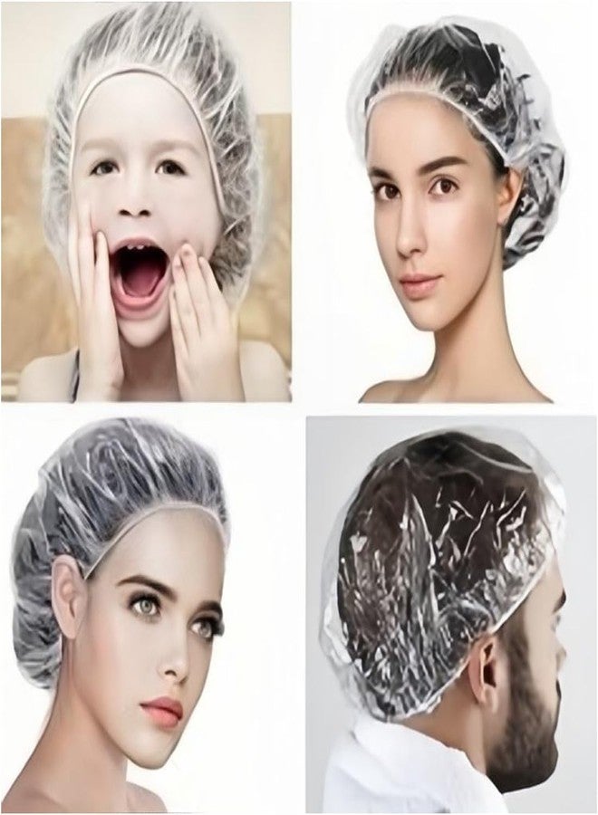 Adbeni Waterproof Disposable Hair Cap for Women, Clear Plastic Spa, Salon, Hotel, Travel & Dyeing Use High Quality Bath Shower Protection Hat for Bathroom & Beauty Treatments, Pack of 50 - Image 5