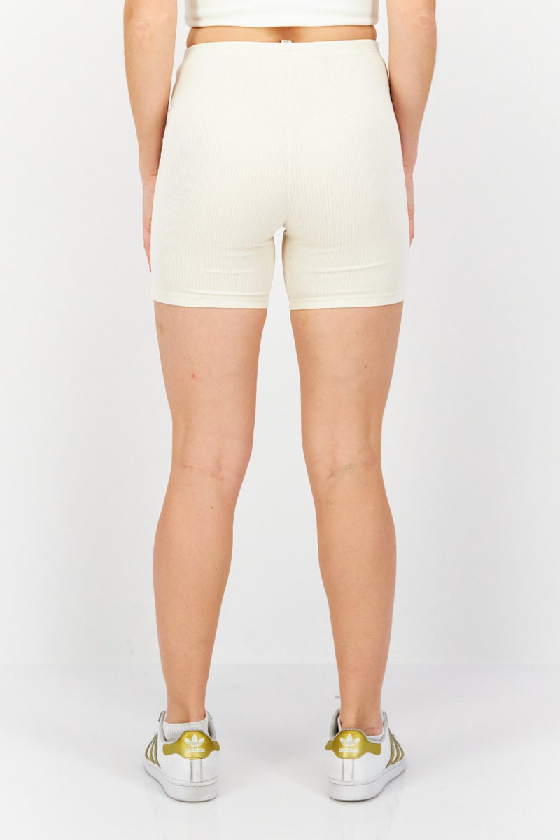 STEVE MADDEN BB Dakota by Steve Madden Women Ribbed Pull-On Basic Shorts, Cream - Image 4