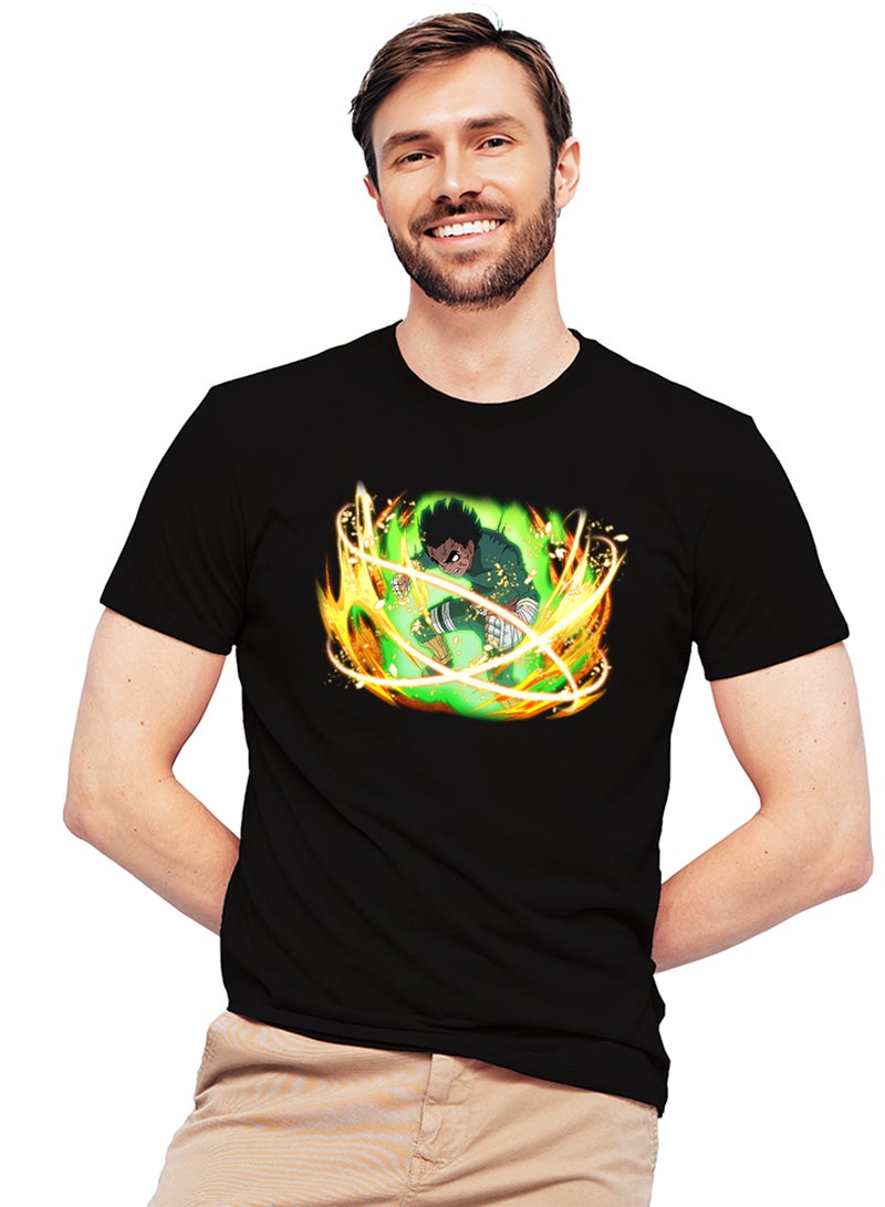 Fashion World Cotton T-shirt Printed with High-quality Anime Naruto Rock Lee