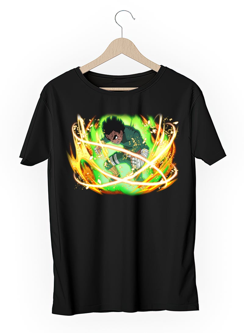 Fashion World Cotton T-shirt Printed with High-quality Anime Naruto Rock Lee