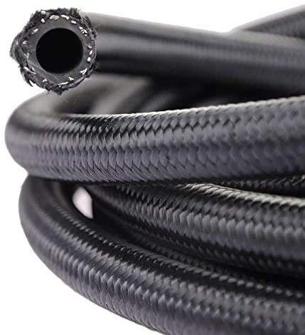 10FT 4AN Braided Fuel Line Hose Nylon Braided for 14 Tube Size
