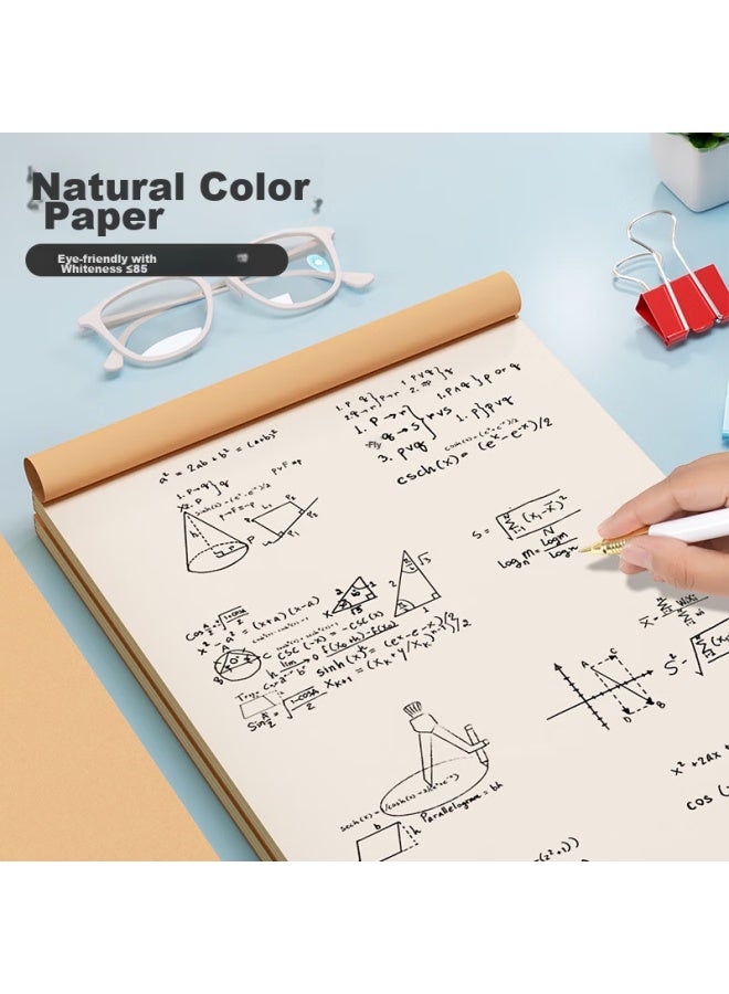Simaa Blank Draft Paper Sketchbook For Primary And Secondary Students, High School Calculation Paper 16k/38 Sheets, 5-pack Set, High School Student Study Tool - Image 4