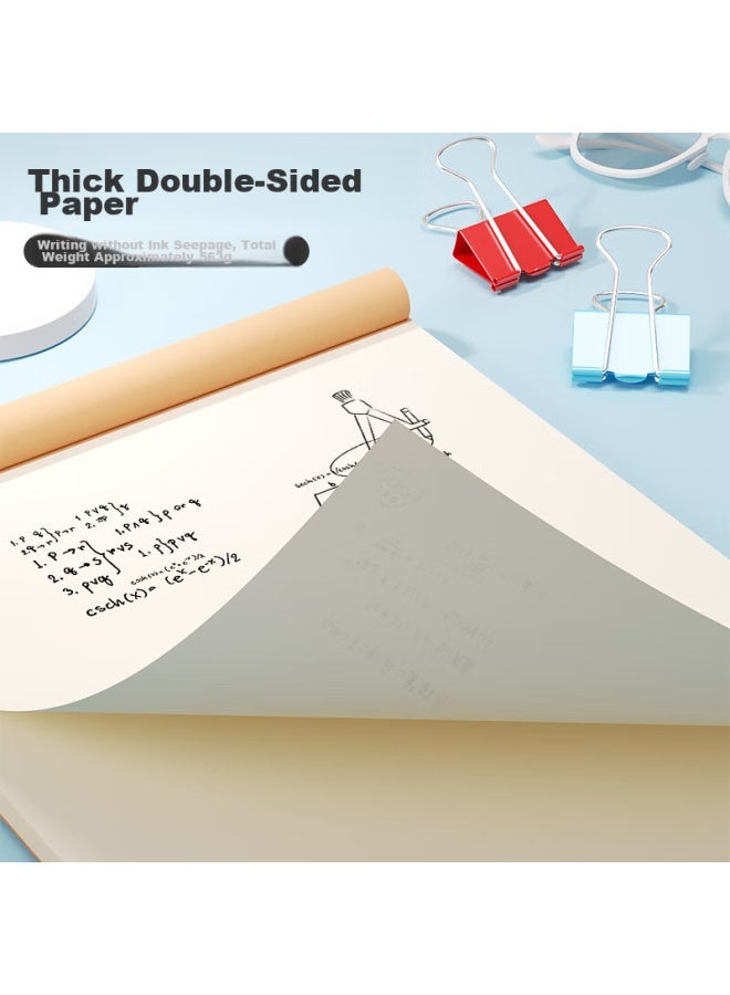 Simaa Blank Draft Paper Sketchbook For Primary And Secondary Students, High School Calculation Paper 16k/38 Sheets, 5-pack Set, High School Student Study Tool - Image 3