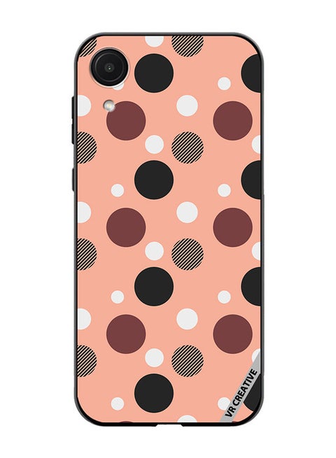 Protective Case Cover For Samsung Galaxy A03 Core A Seamless Dotted Pattern Design Multicolour