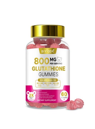 BIYODE BIYODE Glutathione Gummies: Glutathione 800mg Support Skin Glow Anti  Aging Antioxidant Sugar Free Non-GMO Natural Strawberry Flavor 60 Gummies |  Best Price KSA