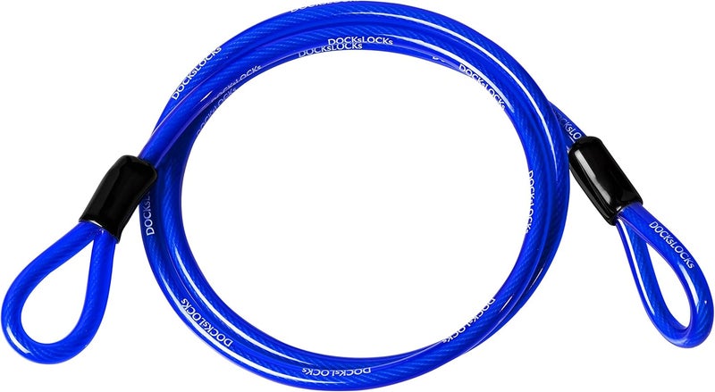 DocksLocks Anti-Theft Weatherproof Straight Security Cable with Reinforced Looped Ends - 10ft - Image 1