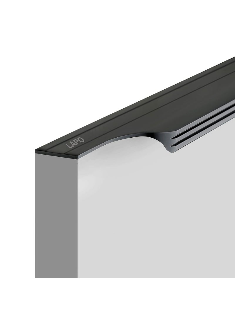 LAPO LAPO Premium 26 inch Aluminium Kitchen Profile Handle Drawer Profile Handle Cabinet Wardrobe Pull Handle for Home Hotel OfficeBlack Finish  - Image 2