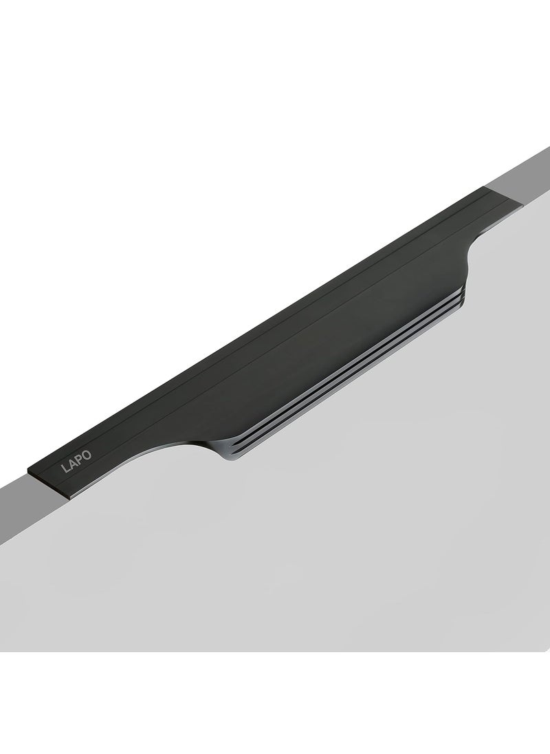 LAPO LAPO Premium 26 inch Aluminium Kitchen Profile Handle Drawer Profile Handle Cabinet Wardrobe Pull Handle for Home Hotel OfficeBlack Finish  - Image 1