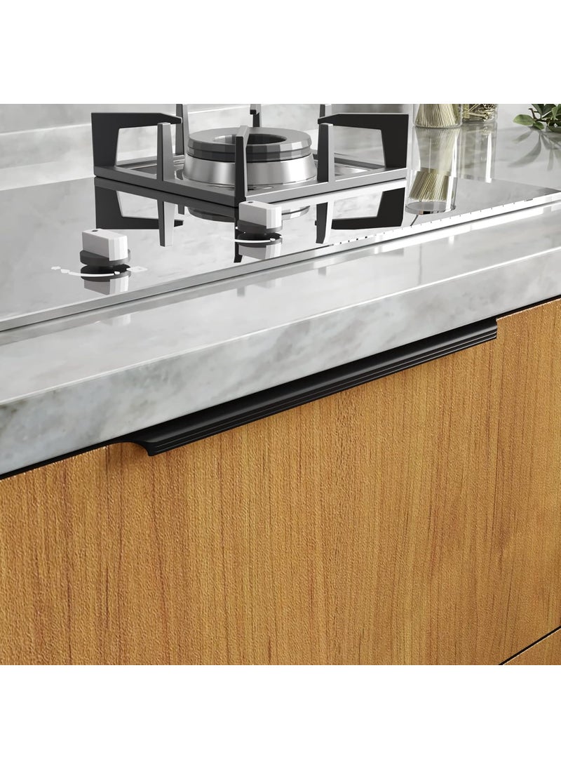 LAPO LAPO Premium 26 inch Aluminium Kitchen Profile Handle Drawer Profile Handle Cabinet Wardrobe Pull Handle for Home Hotel OfficeBlack Finish  - Image 3