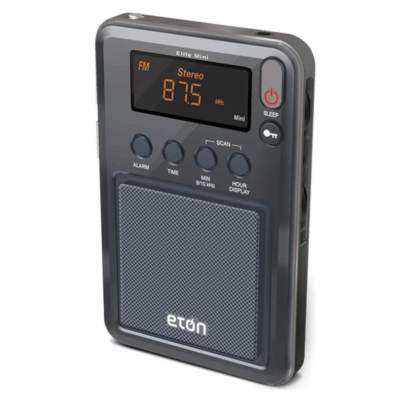Eton - Elite Mini Compact AM/FM/Shortwave Radio, Internal AM Antenna and Telescoping FM/SW Antenna, Clock and Alarm, Sleep Timer, Custom Leather Case Included, Commitment to Preparedness - Image 3