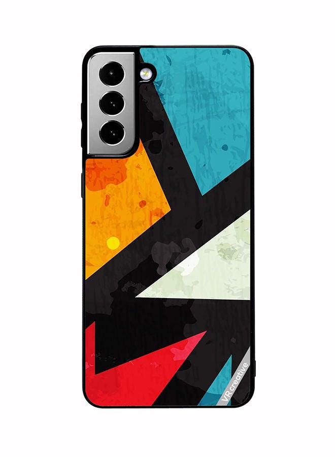 VR CREATIVE Protective Case Cover For Samsung Galaxy S21 FE 5G Abstract Design Multicolour - Image 1