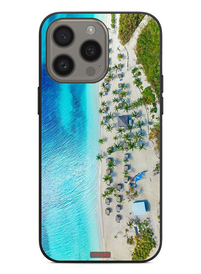 Tolwak Apple iPhone 15 Pro Max Protective Case Cover Beach - Image 2