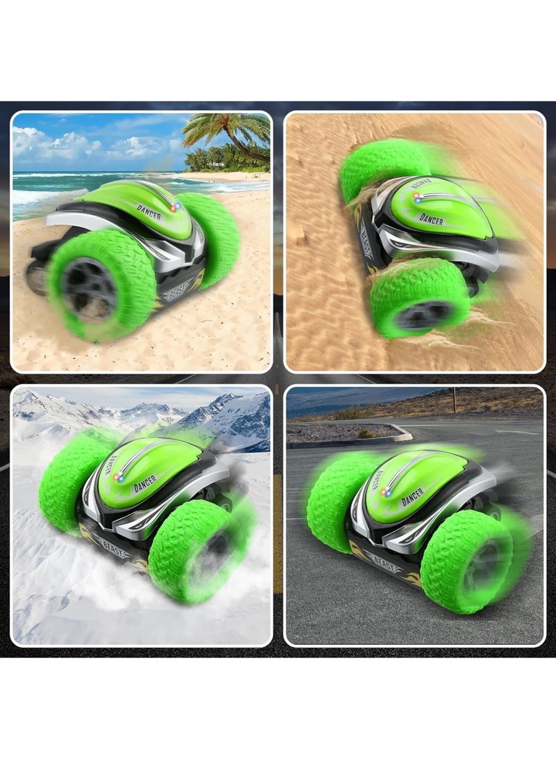 SOLARAE RC Stunt Car, Remote Control Car, Electric RC Cars, 2.4GHz 360¬∞ Rotating RC Stunt Car, with LED Headlights Drift Stunt Flipping Car Toy for 3 4 5 6 7 8-12 Year Old Kids - Image 5