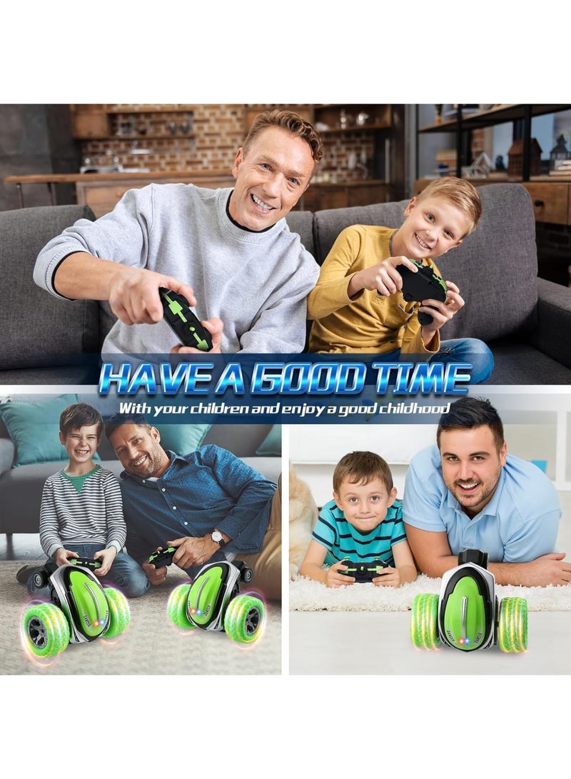 SOLARAE RC Stunt Car, Remote Control Car, Electric RC Cars, 2.4GHz 360¬∞ Rotating RC Stunt Car, with LED Headlights Drift Stunt Flipping Car Toy for 3 4 5 6 7 8-12 Year Old Kids - Image 4