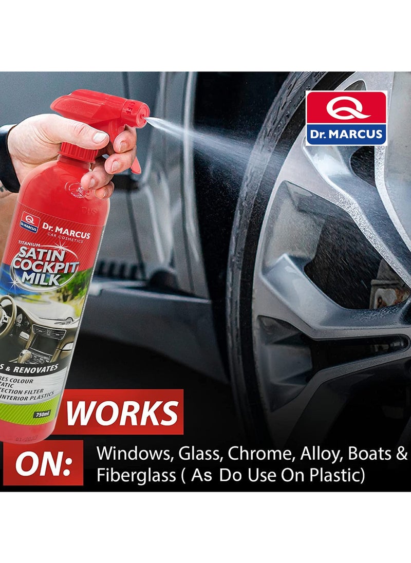 Dr.MARCUS Dr.MARCUS Titanium Satin Cockpit Milk 750ml Cleans and Renovates Restore Colour  - Image 5