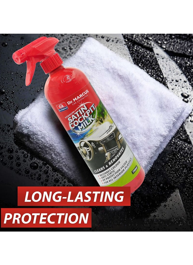 Dr.MARCUS Dr.MARCUS Titanium Satin Cockpit Milk 750ml Cleans and Renovates Restore Colour  - Image 4