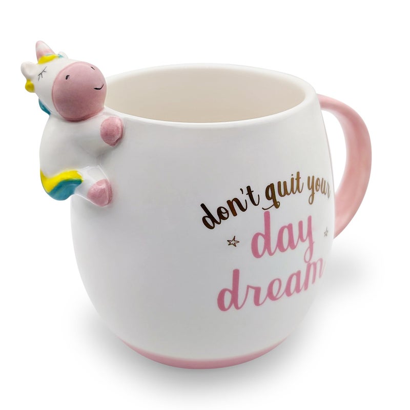 Decodyne Funny Unicorn Coffee Mug 14 Ounce, Gag Gifts for Adults, White Elephant Gifts, Cute Stuff For Women and Teen Girls, Coworker Office Gift, Cool Stuff - Image 2