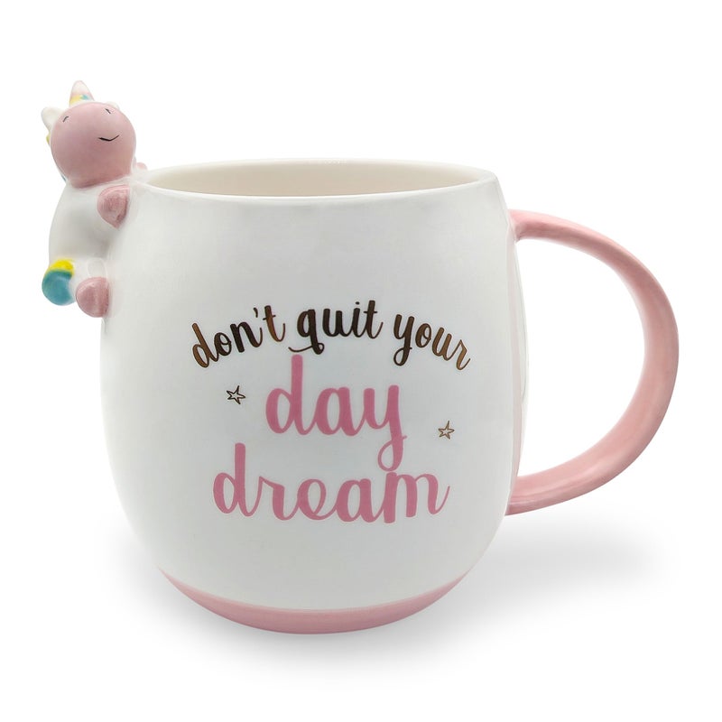 Decodyne Funny Unicorn Coffee Mug 14 Ounce, Gag Gifts for Adults, White Elephant Gifts, Cute Stuff For Women and Teen Girls, Coworker Office Gift, Cool Stuff - Image 1