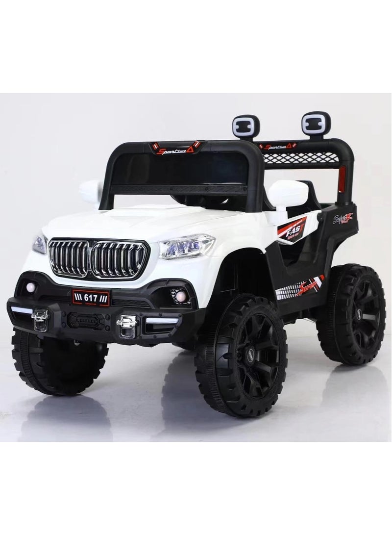 ضحكة  سيارة جيب كهربائية للأطفال مع جهاز تحكم عن بُعد من DEHKAH – مقعدين، بطارية 6 فولت، أضواء LED، موسيقى، وتحكم أبوي – للأعمار من 2 إلى 7 سنوات - Image 2