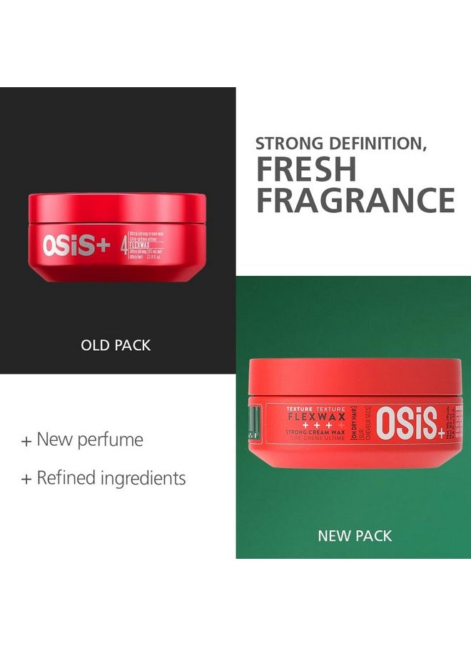 Schwarzkopf Professional أوزيس+ فليكسواكس كريم شمع تصفيف الشعر القوي I يوفر قبضة ولمعان طبيعي I سهل التطبيق والغسل | ثبات متوسط | لمسة نهائية غير لامعة مع حجم | مناسب لجميع أنواع الشعر | للرجال والنساء | ٨٥ مل  - Image 5