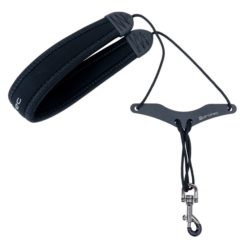 Protec 24-Inch Neoprene Saxophone Neck Strap with Comfort Bar - Black (Model NB305M), Tall - Image 2