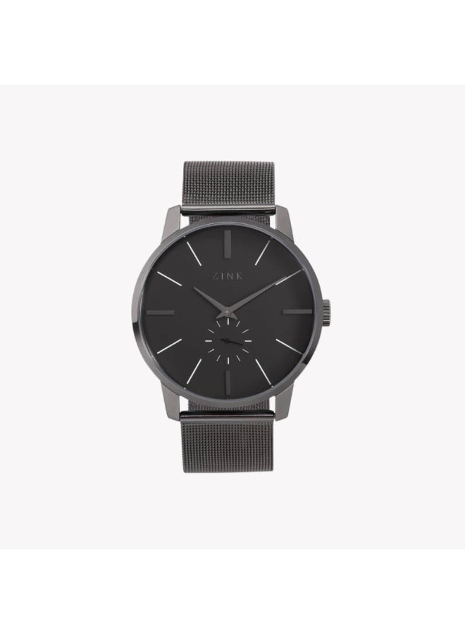 زنك ساعة زينك للرجال من الفولاذ المقاوم للصدأ الأسود | ZK126G5MS-97 - Image 1