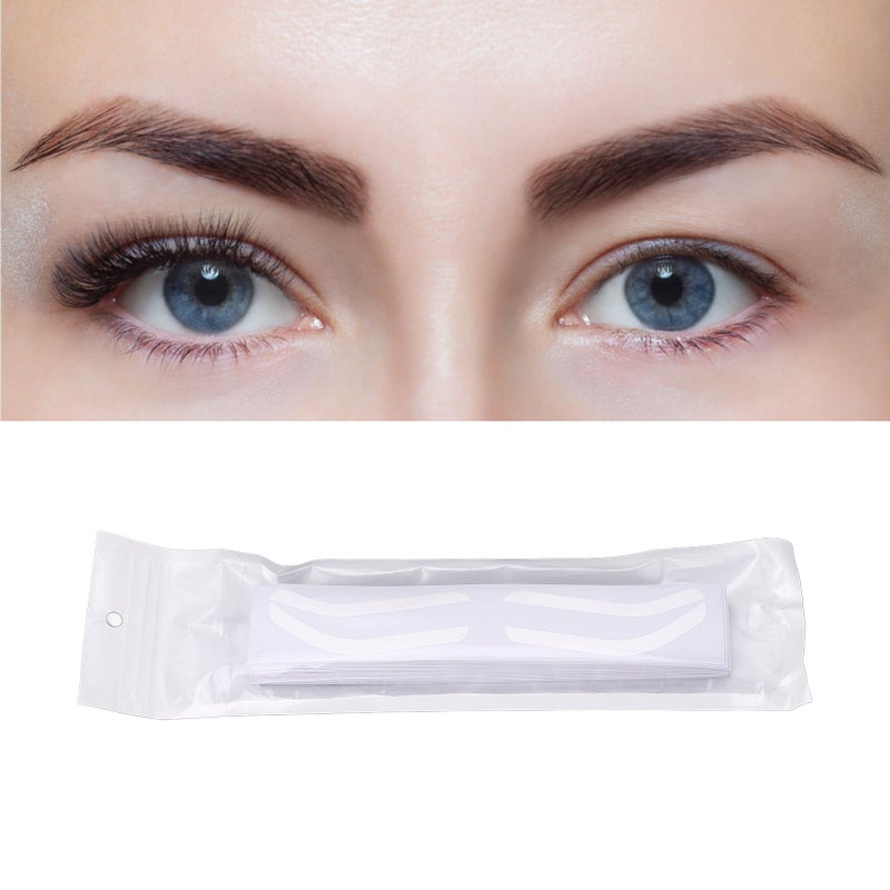 100 Sheet Brow Stencil Stickers Disposable Safe Hygienic Shaping Positioning Adhesive Eyebrow Template Stickers for Microblading Artist C Type - Image 1