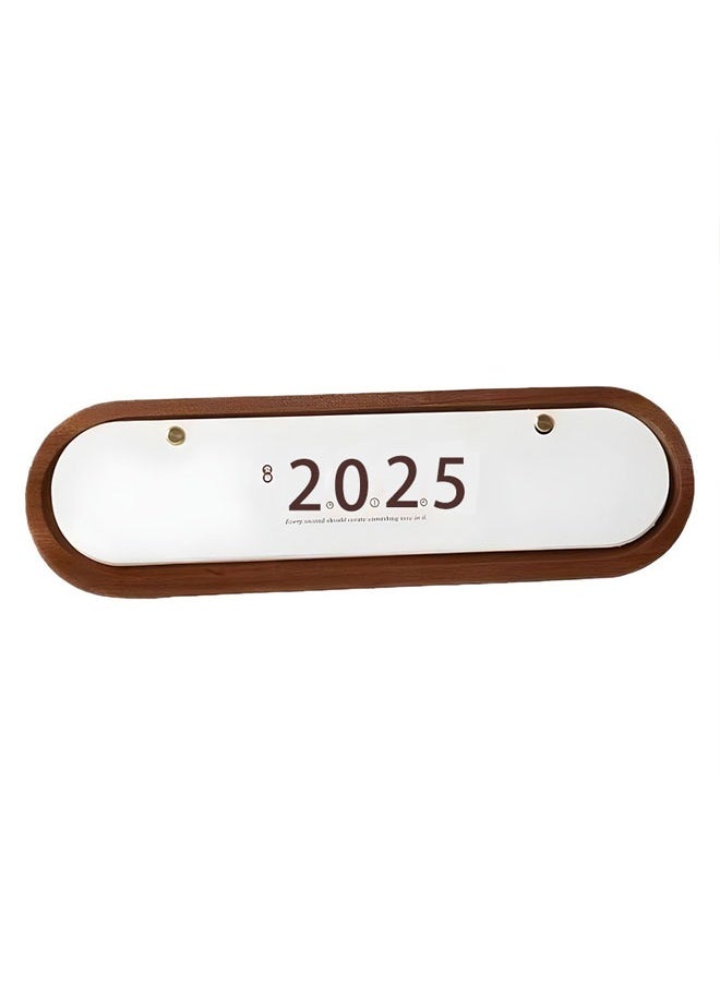 General 2025 Wooden Desk Calendar Calendar Monthly Calendar Office Desktop Year of the Snake Desk Calendar Base Calendar Rack  - Image 1