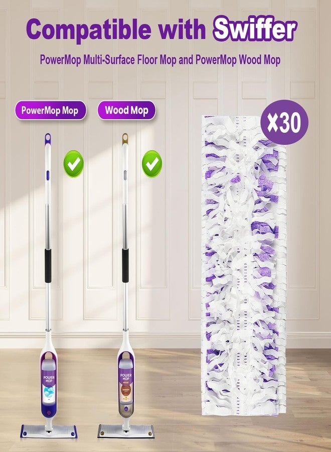 Bpbdzz 30 Pack Power Mop Refills Compatible with PowerMop Multi-Surface Floor Mop and PowerMop Wood Mop, Replacement Power Mop Pads - Image 2