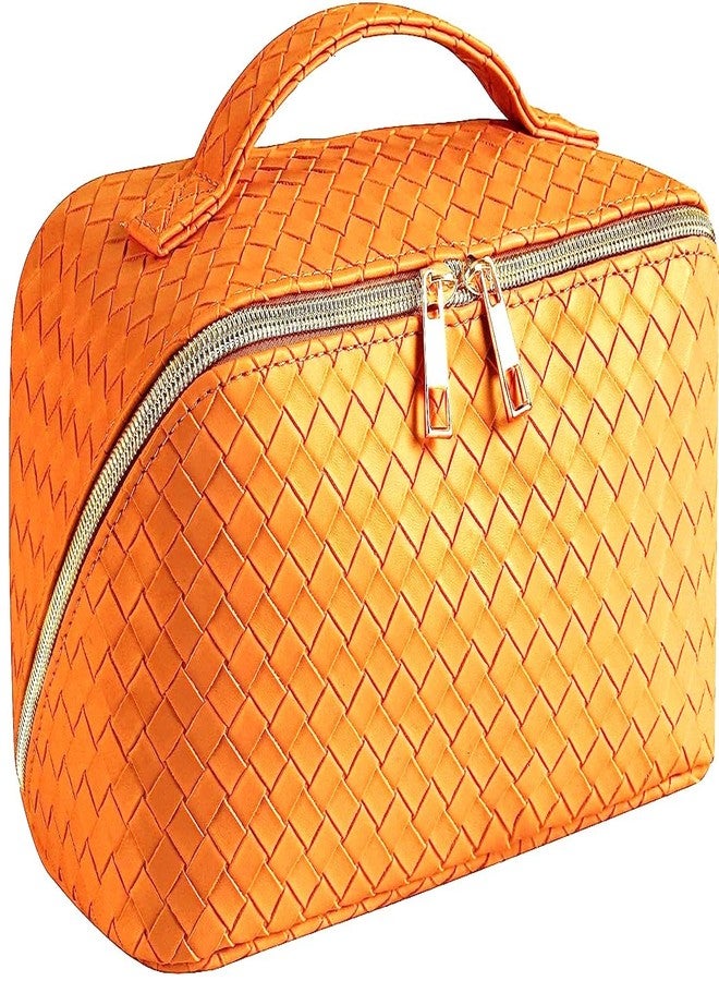 GENERIC Savatti Large Capacity Makeup Organizer Bag, Travel Toiletry Bag with Wide Open Pouch, Cosmetic Bag for Women, Makeup Brush Holder, Toiletries Accessories (165, brown) - Image 1